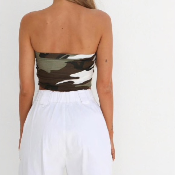 Camo crop tube top size medium large NWT - Picture 4 of 10